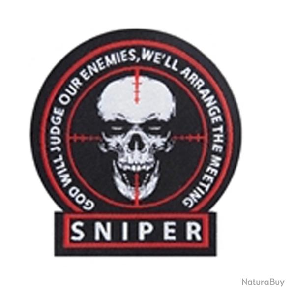 Patch PVC T�te de Mort Sniper 7 x 6,8 cm - Sport Attitude