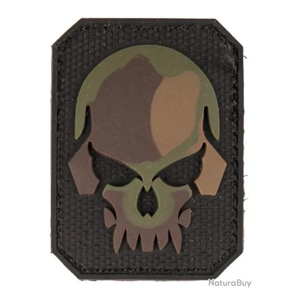 Patch PVC T�te de Mort Camo 6 x 4.5cm Sport Attitude