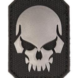 Patch PVC T&ecirc;te de Mort Noir 6 x 4.5cm Sport Attitude