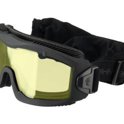 Masque S&eacute;rie Aero Thermal Noir et Jaune avec Verre Jaune Lancer Tactical