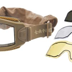 Masque S&eacute;rie Aero Thermal Tan avec 3 &Eacute;crans Tan Lancer Tactical