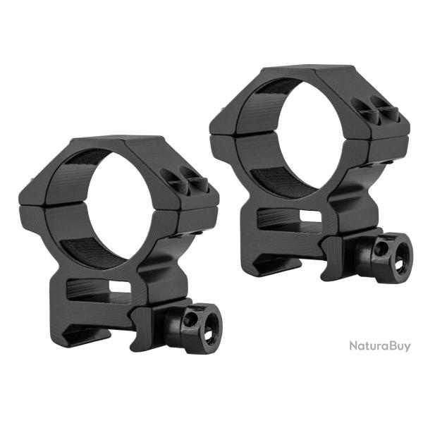 Colliers de Montage RTI 30 mm pour Rail 21 mm - Serrage �crou Haut - RTI Optics