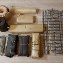 Lot M&eacute;dical Allemand contenu de caisse Verbandkasten ww2
