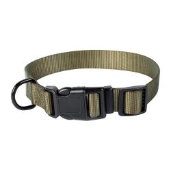 Collier nylon Stepland kaki L/XL 40 &agrave; 65 cm
