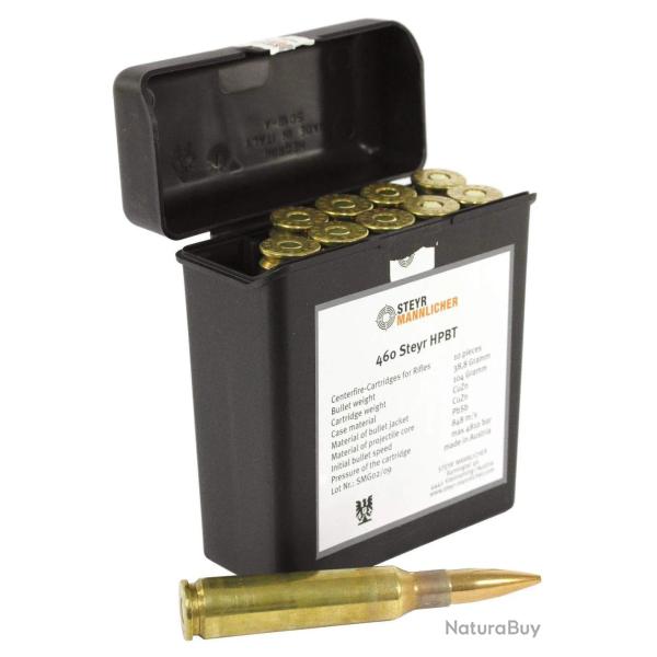 Munition Calibre .460 Steyr � l'Unit� - Steyr Mannlicher