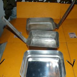GAMELLE POUR LE REPAS DE  L'ARMEE FRANCAISE DE FABRICATION FRANCAISE A VESOUL EN 1962  EN ALUMINIUM