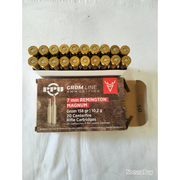 Une bo�te 7 mm remington Magnu Le prix comprend l'envoi