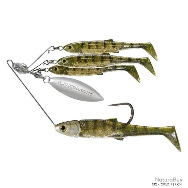 Spinnerbait Live Target Baitball Spinner Rig Medium 14g 152 - Gold Perch
