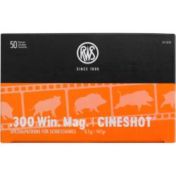 Cartouches .300 Win. Mag. Cineshot 9,5g/147grs. (Calibre: .300 Win. Mag.)