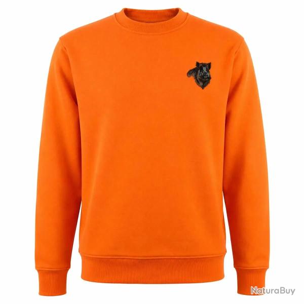Sweat Orange Sanglier Treeland 100% Polyester Brod� L