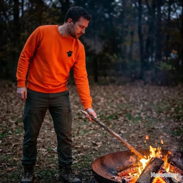 Sweat Orange Sanglier Treeland 100 Polyester Brod�