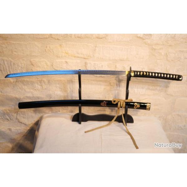KATANA sabre japonais katana fourreau laqu� noir avec diable EBR24JAP021