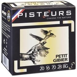 Cartouches Pisteurs petit gibier Cal.20/70mm N&deg;6 28G bourre grasse bo&icirc;te de 25
