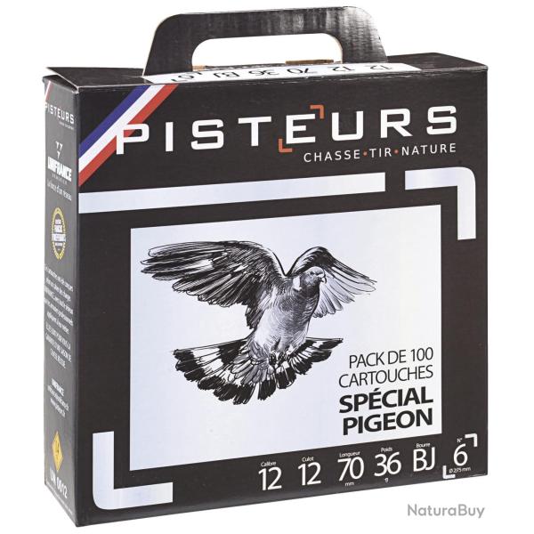 Cartouches Pisteurs sp�cial pigeon Cal.12/70mm N�6 36G bourre � jupe pack 100