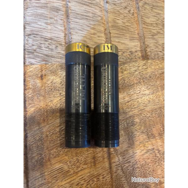 Lot de 2 chokes Browning Invector plus cal 20 1/4 et 1/2