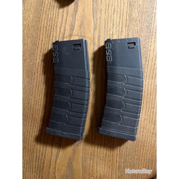 Lot de 2 chargeurs G&G Armament Mid-Cap 120 billes - M4/M16 AEG