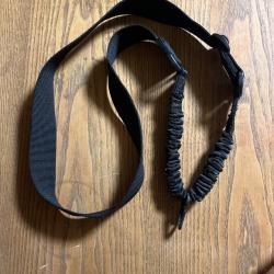 Sangle tactique 1 point Bungee noire - Airsoft