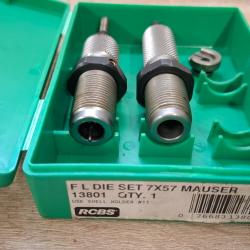 Jeu d'outils RCBS 7X57 Mauser + Shell Holder #11