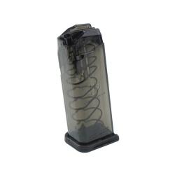 CHARGEUR  ETS Polymer pour Glock 19 / 26 9x19 mm 15 coups - Carbon Smoke Series