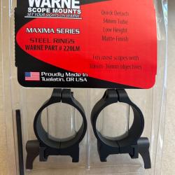 Collier montage amovible warne 34mm bas