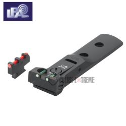 Hausse Fibre Optique LPA S&W Verte 6XX avec Guidon Rouge