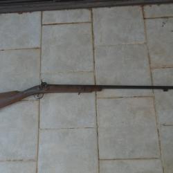 Ancienne CARABINE de CHASSE &agrave; POUDRE NOIRE