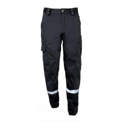 DESTOCKAGE ! Pantalon Action Cityguard Bande r&eacute;tro r&eacute;fl&eacute;chissantes noir