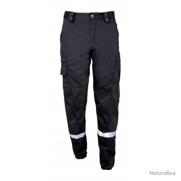 DESTOCKAGE ! Pantalon Action Cityguard Bande r�tro r�fl�chissantes noir