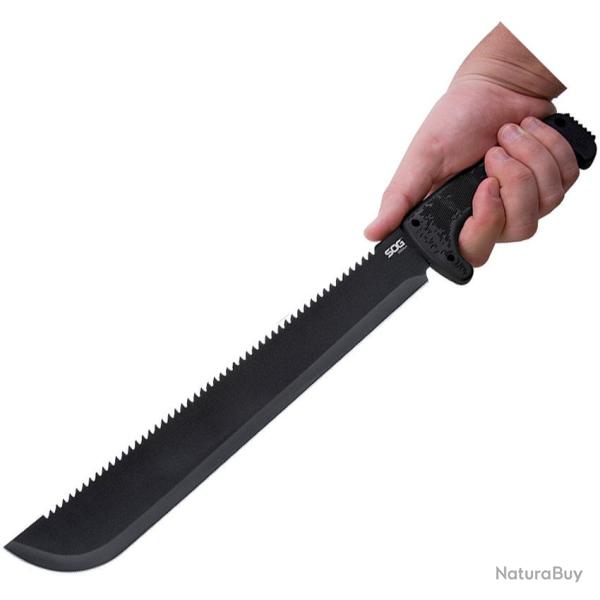 Couteau SOG SOGfari Machette 47cm Lame Acier 2Cr13MoV Manche Kraton Noir �tui Nylon SOGMC01N