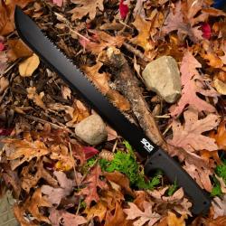 Couteau SOG SOGfari Machette 61cm Lame Acier 2Cr13MoV Manche Kraton Noir &Eacute;tui Nylon SOGMC02N