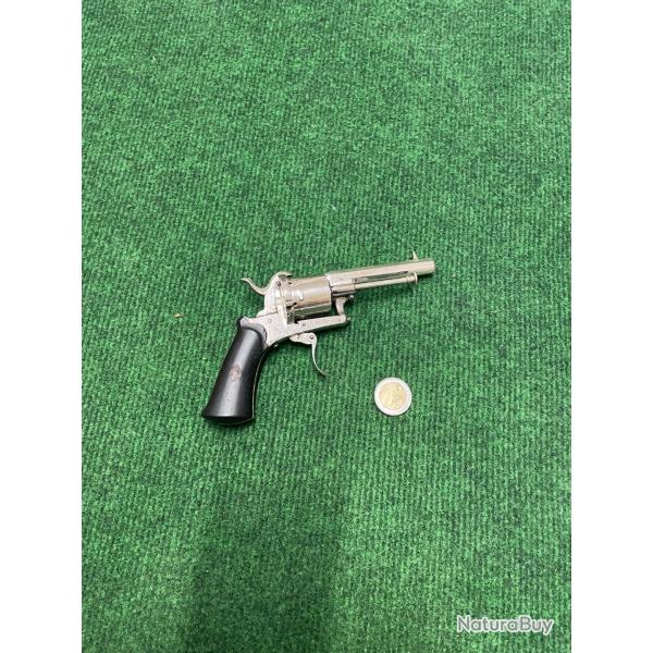 Revolver � broche 7mm type Lefaucheux Li�ge ELG XIXe - Fonctionnel - Cat. D