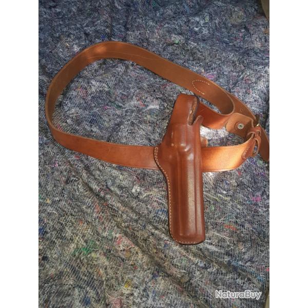 Holster avec ceinture cuir Bianchi 5BH