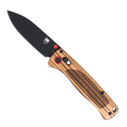 CobraTec Zebrawood Bar Lock - Couteau Pliant D2 Manche Bois de Z&egrave;bre