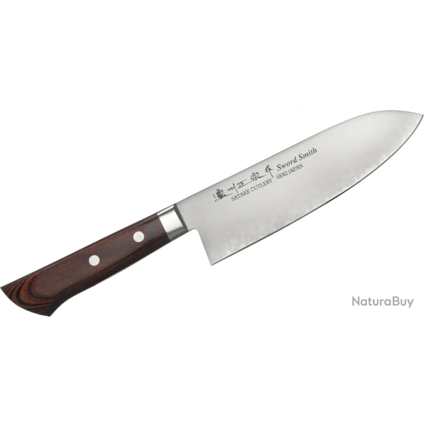 Satake Unique Mahogany 801-133 - Santoku VG-10 17 cm