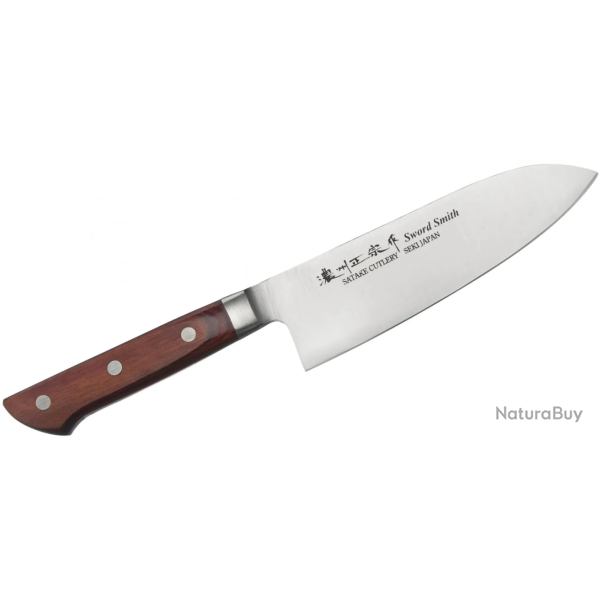 Satake Brown Pakkawood 803-519 - Santoku 17 cm