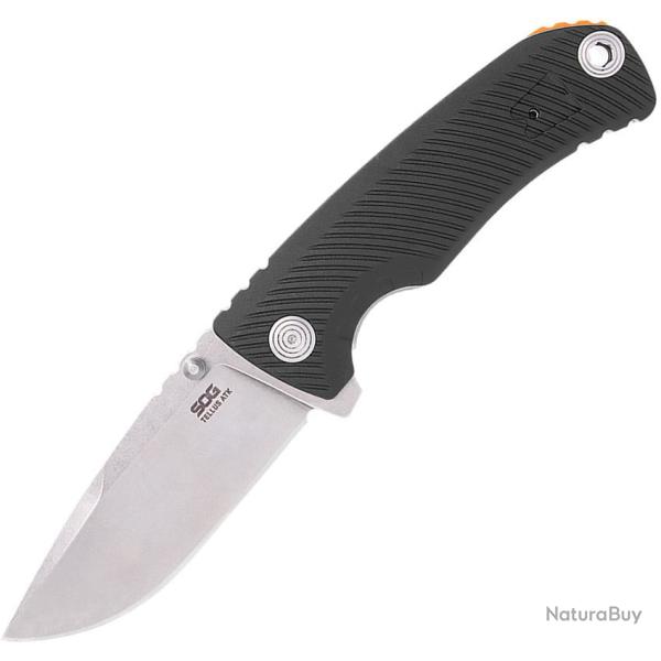 Couteau SOG Tellus ATK A/O Lame Acier 440C Manche GRN Noir Linerlock SOG11060243