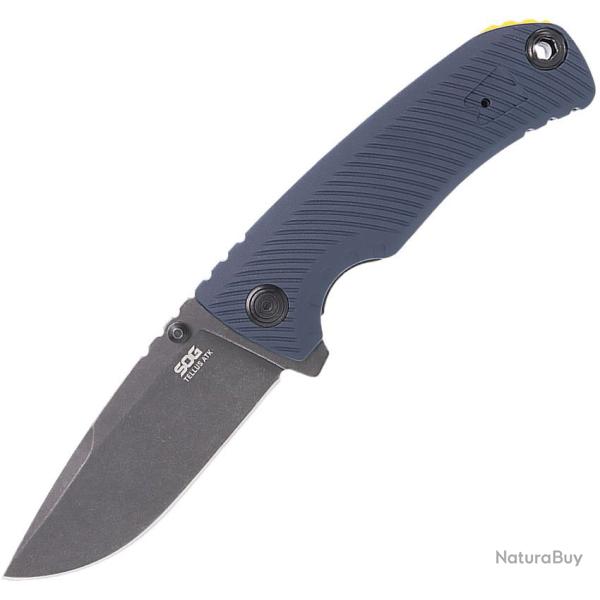 Couteau SOG Tellus ATK A/O Lame Acier 440C Manche GRN Squid Ink Linerlock SOG11060343