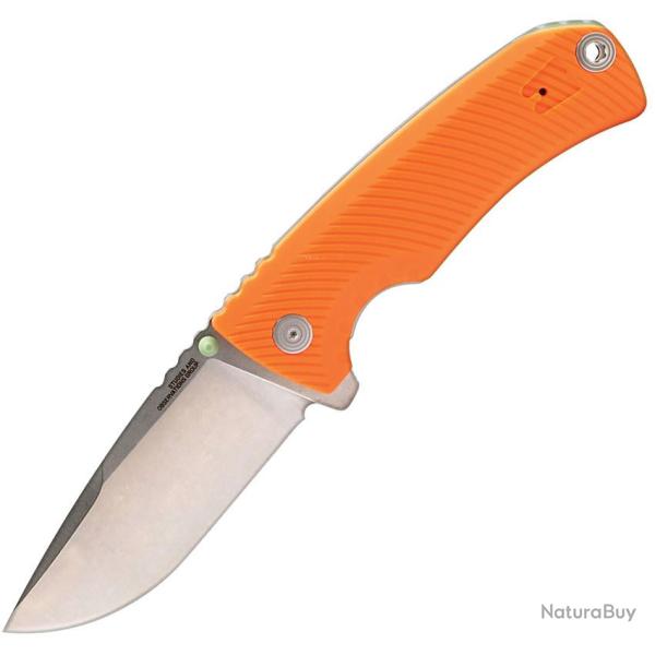 Couteau SOG Tellus FLK Lame Acier 440C Manche GRN Orange Framelock SOG14060343