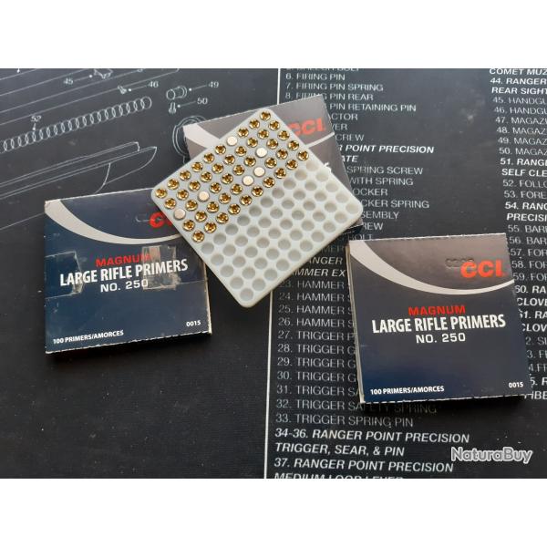 lot de 250 amorces Large Rifle Magnum CCI