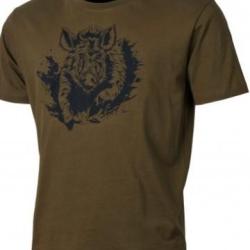 T-Shirt Treeland Sanglier Kaki L