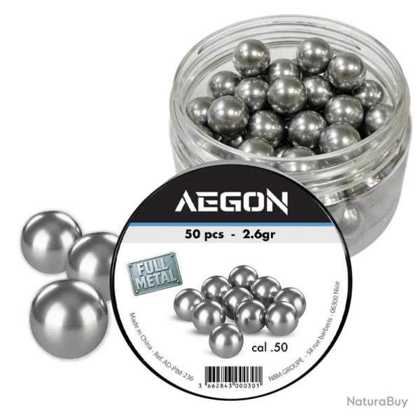 Billes M�tal cal.50 - 2,6 gr Boite de 50 - Aegon