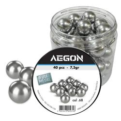 Bille M&eacute;tal cal.68 - 7,3 gr Boite de 40 - Aegon