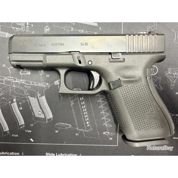 Glock 19 gen 5 9 mm occasion