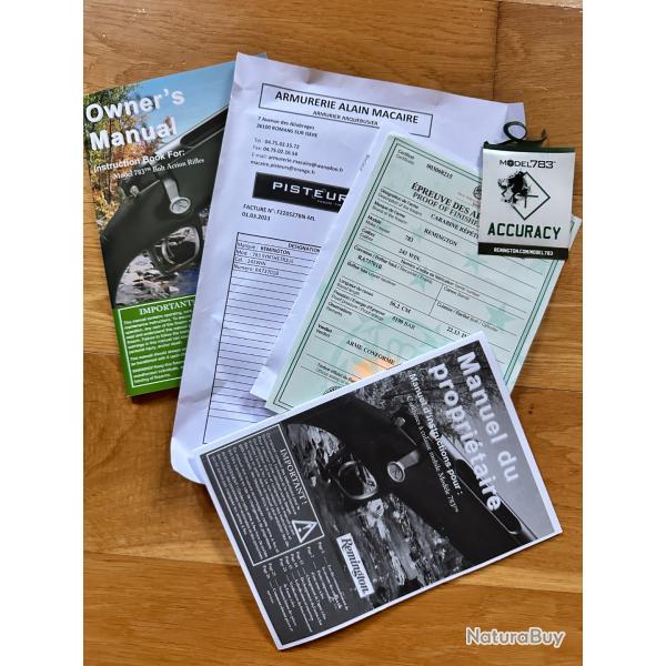 Carabine REMINGTON 783 Cal 243 W �tat neuf avec lunette Schmitt@Bender 1.5X6