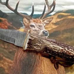 Couteau bois de cerf naturel