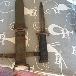 ba&iuml;onnette am&eacute;ricaine M6 (accompagn&eacute;e de son fourreau USM8A1),