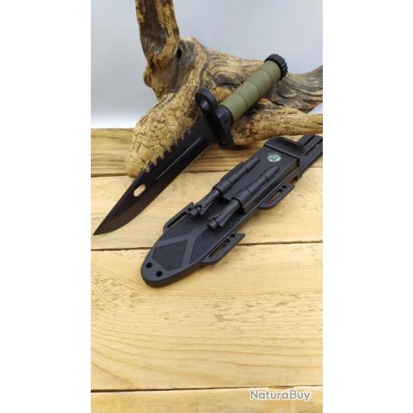 Couteau Soldier Vert Lame 19 cm 32f548