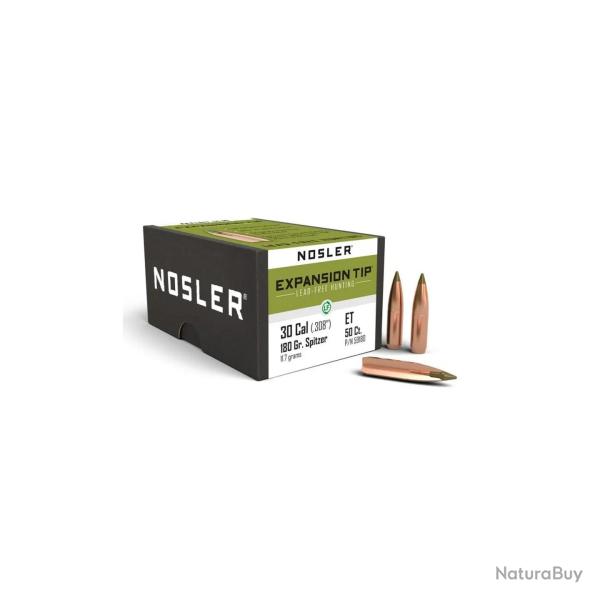 Ogives Nosler Cal. 30 180 gr Expansion Tip Lead Free SP B695 x50