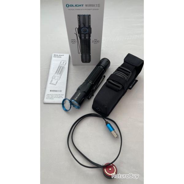 Lampe tactique Olight Warrior 3S (s�curit�, patrouille, d�fense)