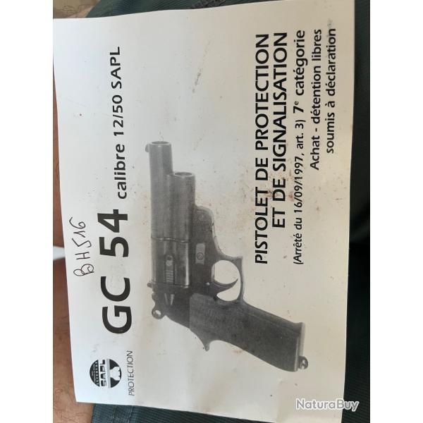 Pistolet de d�fense ou signalisation SAPL